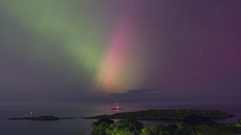 Aurora Borealis over Dalkey Island