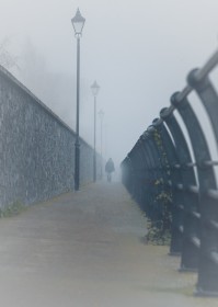 foggy vanishing point - Dublin, Ireland