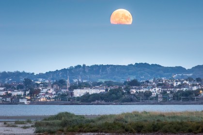 Moon rise over Dun Laoghaire