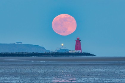 Full Moon over Poolbeg and Baily Lighthouse