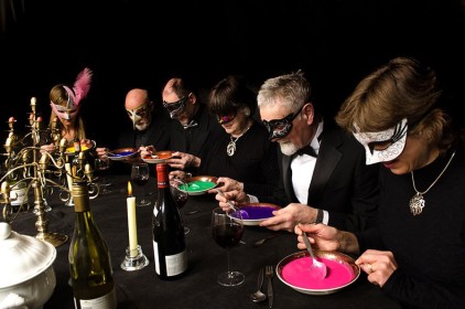 Surreal Masked Dinner Party by Ann O'Dwyer