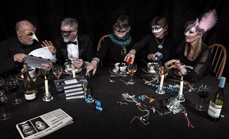 Surreal Masked Dinner Party by Larry Dalton