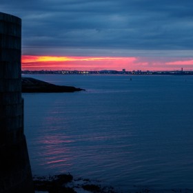 Sunset seen from Dun Laoghaire Pier by Jean Hartin