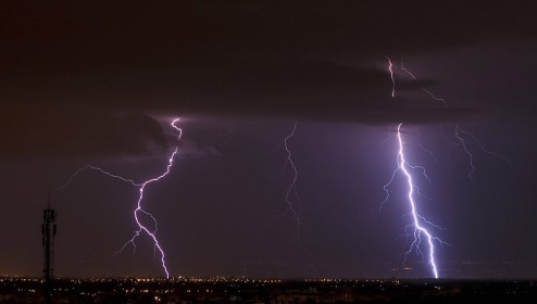 Highly Commended: Electrical Storm near Alicante, Spain by Larry Dalton