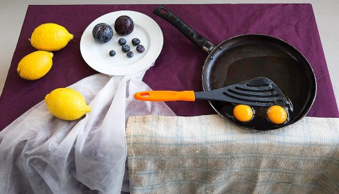 Frying Pan, Eggs and Napkin by William Scott - Photo interpretation Olive Gaughan