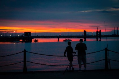 Father and Son - an Evening Fishing by Pat Divilly