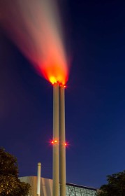 Highly Commended: Incinerator at Night by Karen Rothwell