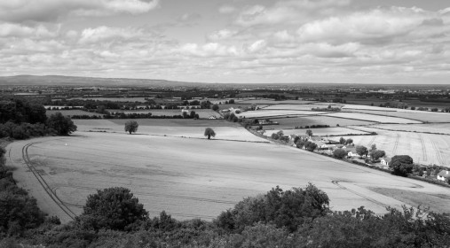 Farmland view from Rock of Dunamaise by Trevor Stafford