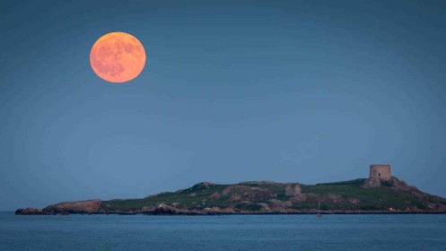 Moonrise over Dalkey Island by Enda Magee