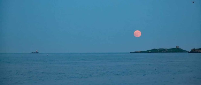 The Muglins, The Moon and Dalkey Island by Gerry Donovan