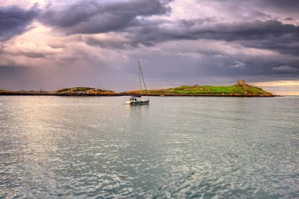 Dalkey Island with Sail Boat by George Jackson