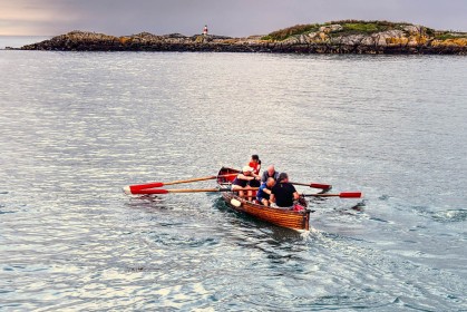 Rowing to Dalkey Island by George Jackson