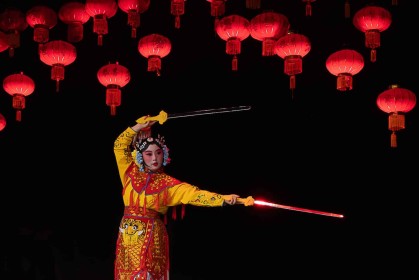 Chinese Opera - Sword Dance by Eithne O'Leary