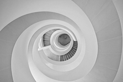 Spiral Stairs - looking up not down by Jean Clarke