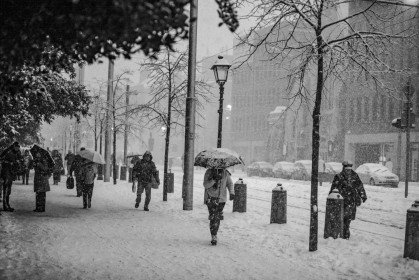 St Stephens Green Snowfall by Andy Patterson