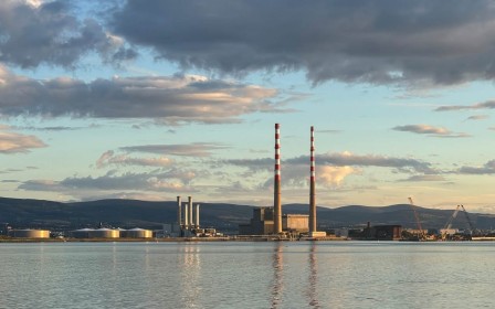 Poolbeg Chimneys from Bull Island by Ken Owens